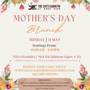 Mothers Day Brunch at The Battleground Sign Up