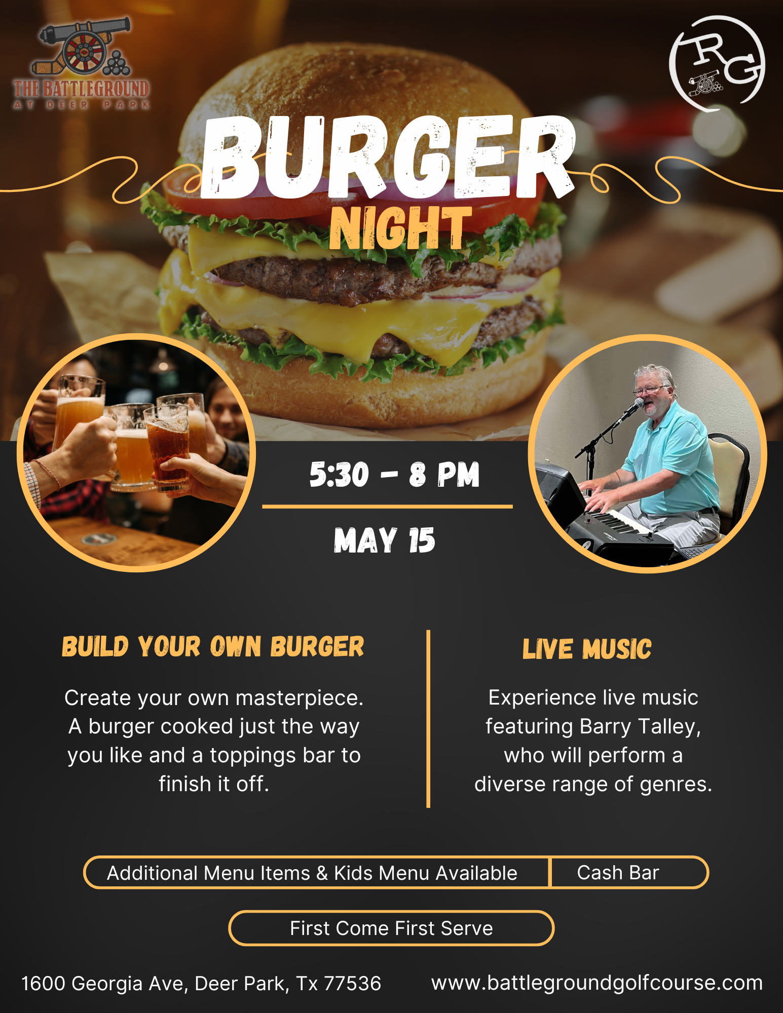 Burger Night with live music