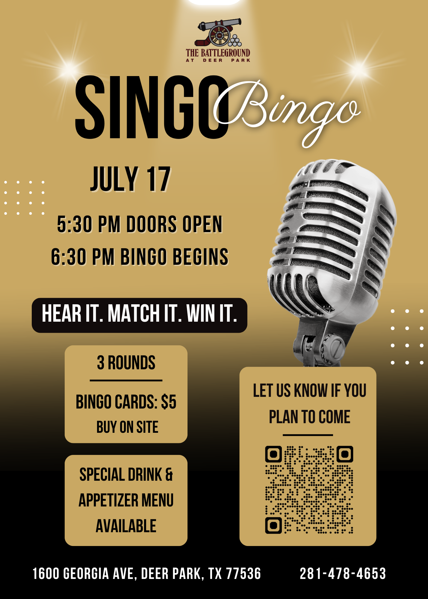 singo bingo at battleground